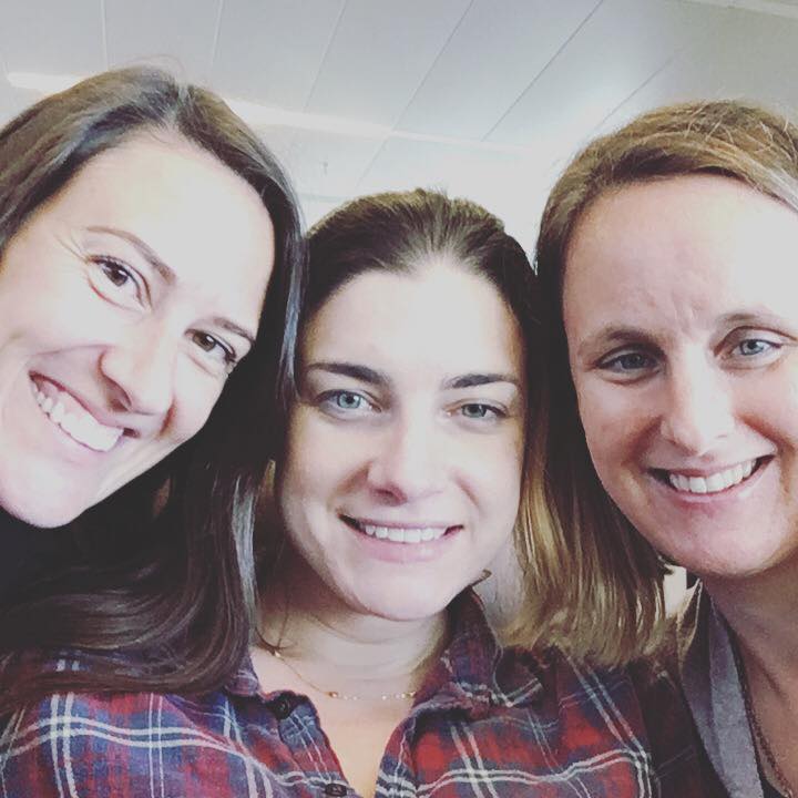 Pictured are members of the Postpartum Support Charleston staff and board at the Bloom Maternal Wellness peer support training.&nbsp;From left to right: Elaine, Katie and Amber are all survivors and they #stand4moms.